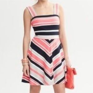 Banana Republic Milly Collection Striped Fit And Flare Tank Mini Dress @O size2